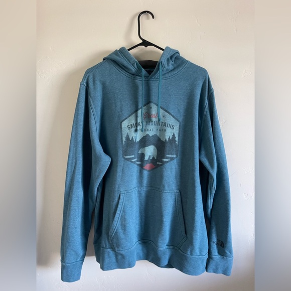 The North Face Teal Hoodie with Graphic - Picture 1 of 3